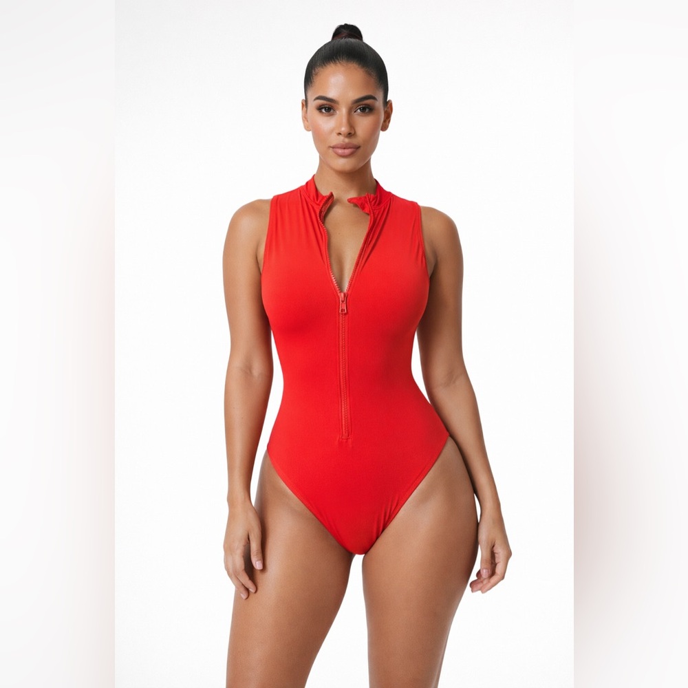 SKIMS Red Women's One Piece Swimsuit - Picture 2 of 6